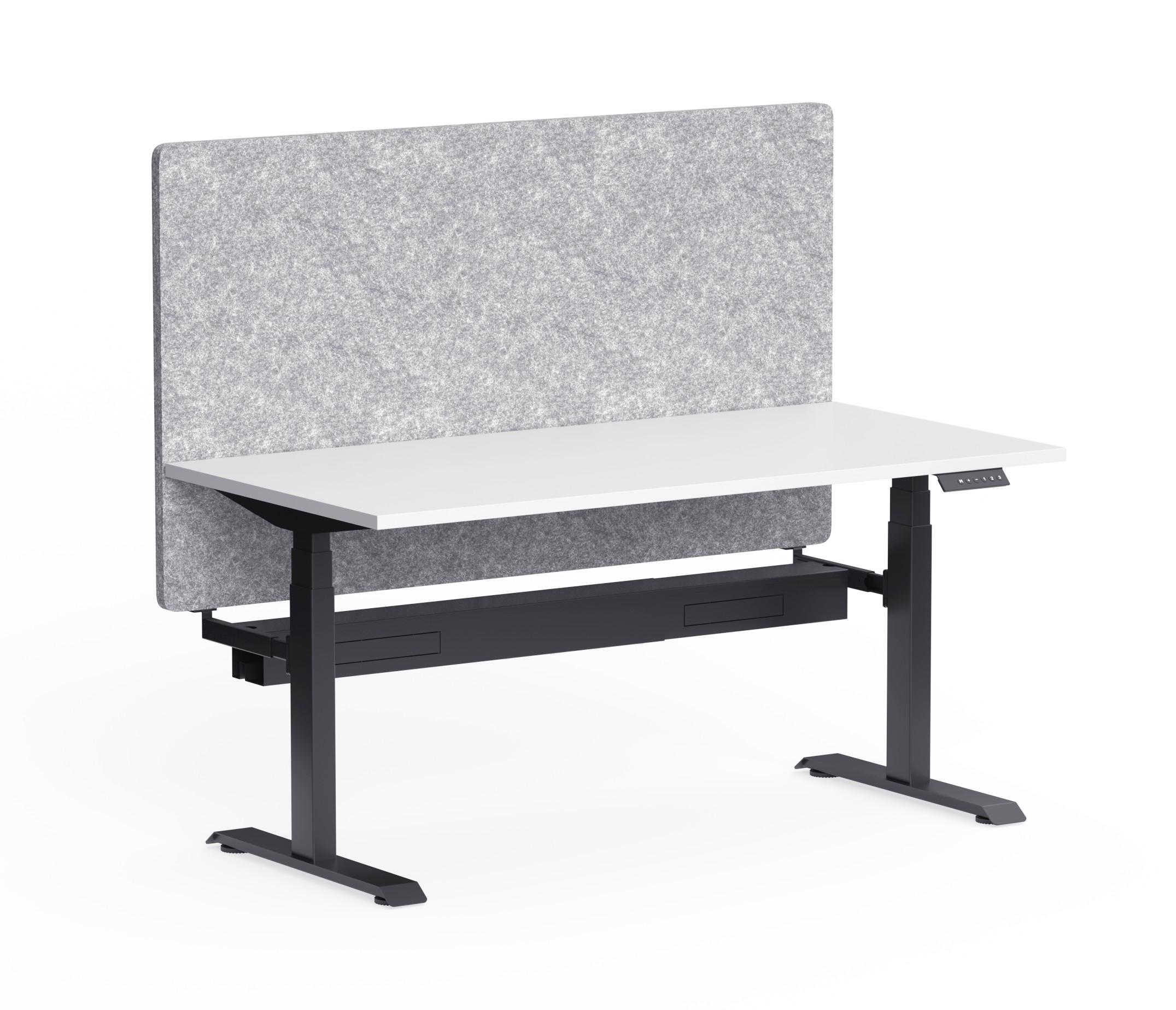 Klass Sit to Stand Single sided workstation - with 30mm Acoustiq Screen
